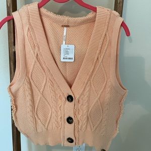 Free People Denson Cable Vest -  NWT